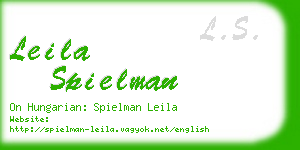 leila spielman business card
